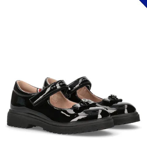 Tommy Hilfiger Scarpe in Vernice con Velcro, Zahira, Nero, 32