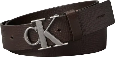 Calvin Klein Men'sCk Fibbia 40mm Fisso LV04D7085GCinture, Marrone, 110