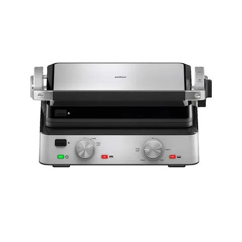 Braun MultiGrill 7 CG7020, Griglia Elettrica con 2 Termostati Elettronici Indipendenti, 3