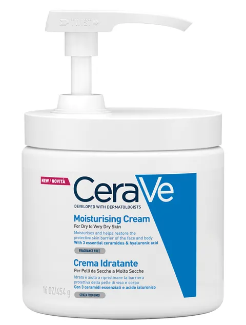 Crema Idratante CeraVe per Pelli da Secche a Molto Secche con Ceramidi e Acido Ialuronico