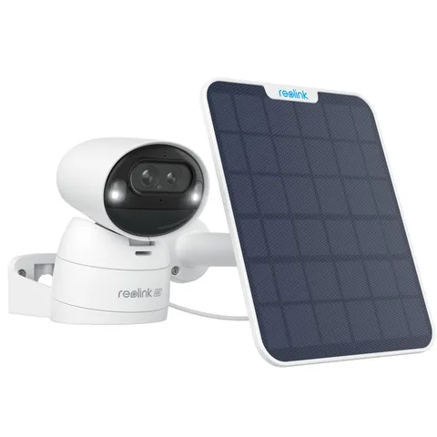Reolink 4K Telecamera Wi-Fi Esterno Senza Fili a Batteria, Auto-Tracking & Zoom, Doppia Lente, Videosorveglianza WiFi 2,4/5 GHz, Visione Notturna a Colori, Rilevamento AI, Argus Track+Pannello Solare