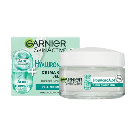 Garnier Crema Gel Giorno, Per Pelli Normali, Azione Lenitiva, Arricchita con Acido