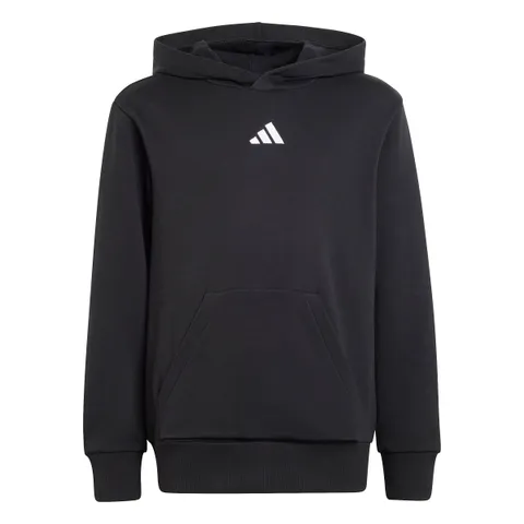 adidas Unisex - Bambini Essentials Pocket Hoodie, black/white, 13-14 Years