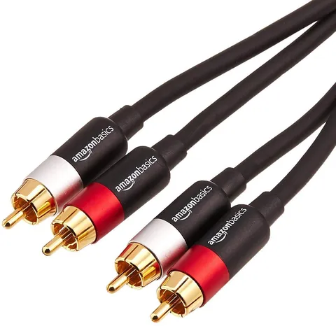Amazon Basics 2 cavi audio RCA per amplificatori, diffusori attivi o subwoofer, con