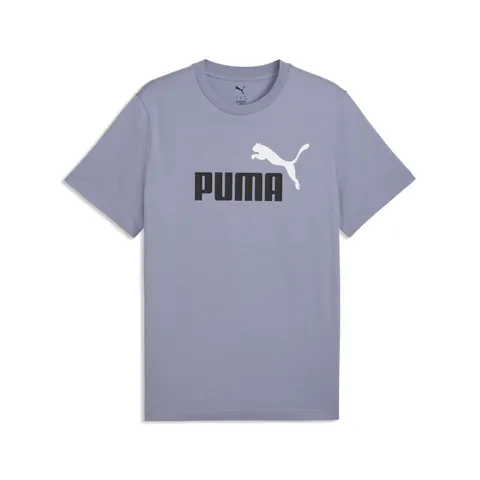 PUMA T-Shirt con Logo Bicolore Essentials N. 1 da Uomo S, Gray Sky