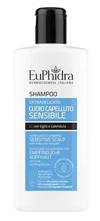 Euphidra, Shampoo Extradelicato Cuoio Capelluto Sensibile, Flacone 200 ml, con Tiglio