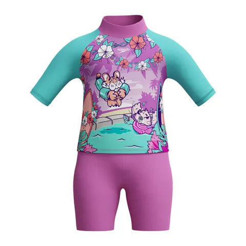 Speedo Learn to Swim Sun Protection Top & Shorts | Junior Girls | Holiday Wear | UV