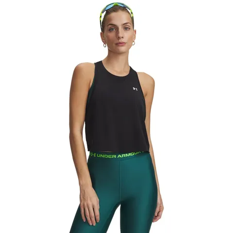 Under Armour Tech Sport Mesh Crop Tank - Nero/Bianco - MD, Nero/Bianco, M