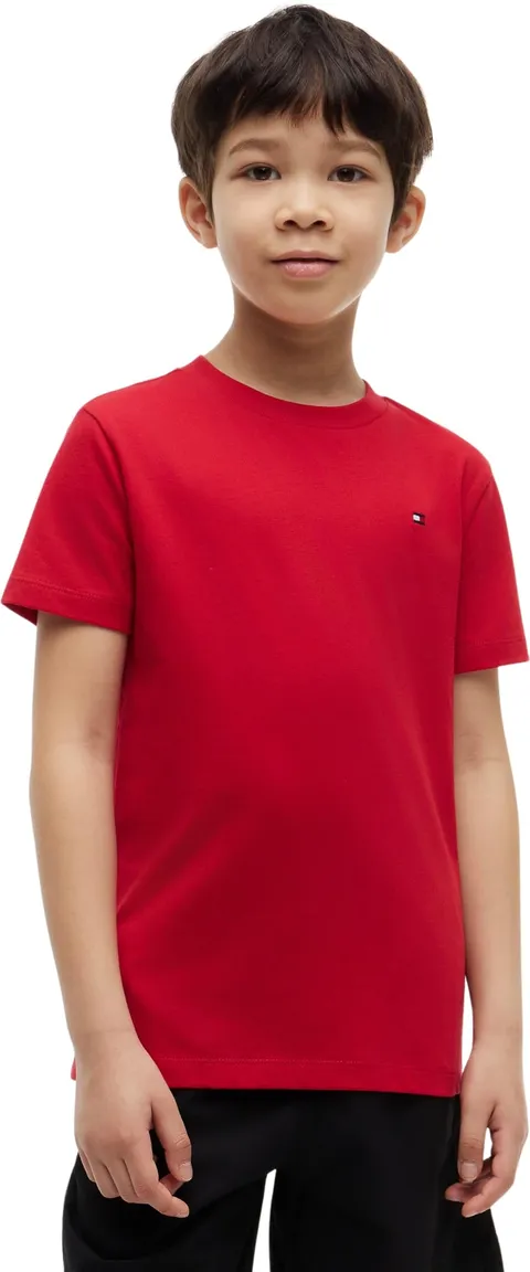 Tommy Hilfiger Maglietta da Bambino Team Tommy Graphic SS KB0KB10591 S/S T-Shirt, Rosso