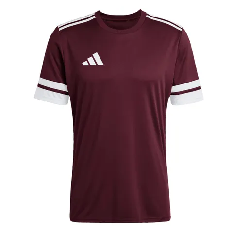 adidas Uomo Squadra25 Jersey Short Sleeve Shirt, Team Maroon 2/White, M