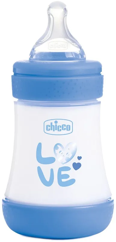 Chicco Perfect 5 Biberon Anticolica 150 ml, Flusso Lento 0 Mesi + con Tettarella in