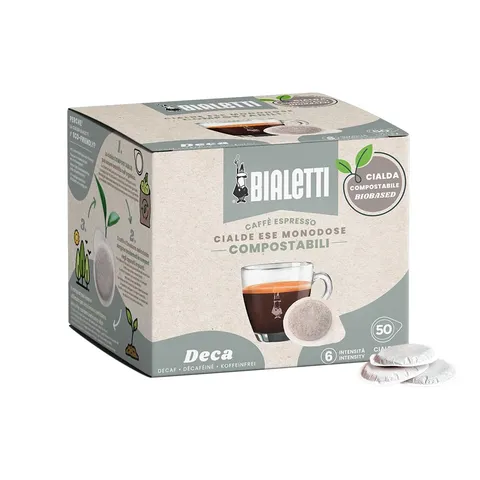 Bialetti Cialde Monodose, Box 50 pezzi, Decaffeinato