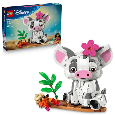 LEGO | Disney Vaiana Pua Action Figure - Maialino Giocattolo con Fiore, Granchio e