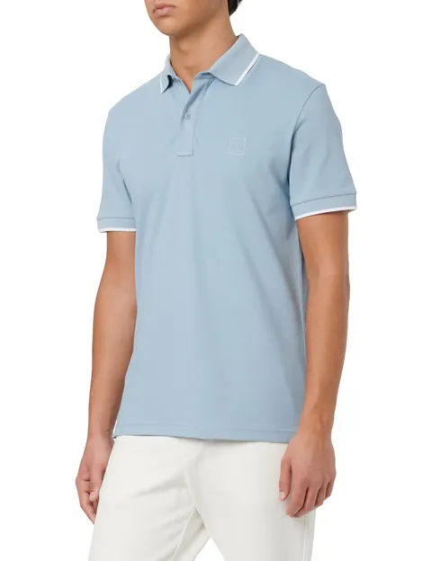 Boss Polo da Uomo, Light/Pastel Blue 458, XL