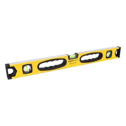 Amazon Basics livella magnetica da 61 cm in lega di alluminio resistente agli urti, a