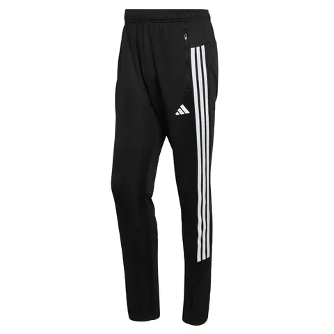 adidas Uomo Workout Essentials all-Set 3-Stripes Knit Pants, Black/White, XL