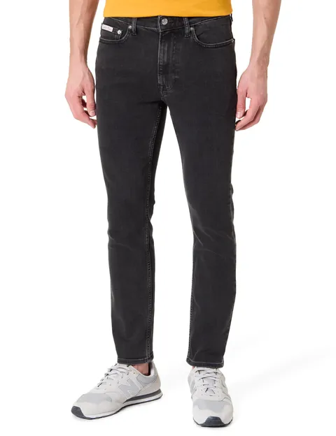 Calvin Klein Uomo Jeans Essential Black Skinny Fit, Nero (CK Essential Black), 29W/34L
