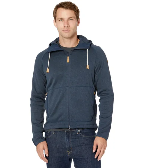 Fjällräven Övik, Felpa con Capuccio , Uomo, Blu (Navy), L