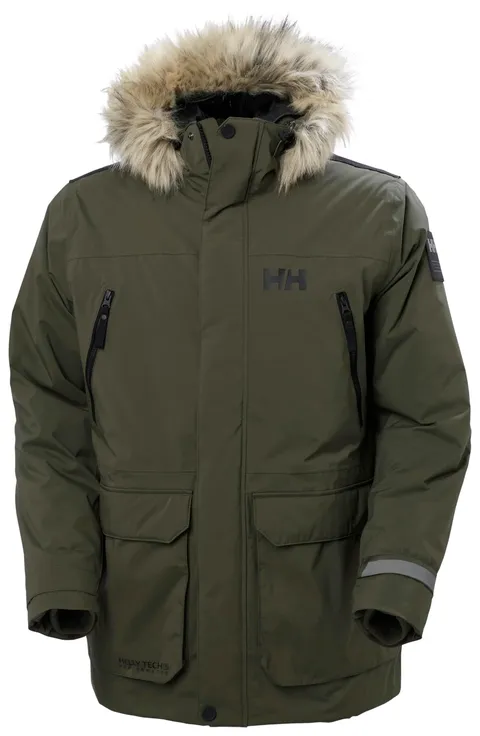 Helly Hansen Hommes Parka transparente, Vert, M