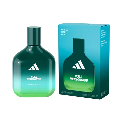 adidas Vibes Full Recharge Eau de Parfum, Per tutti, Tonificante e Rinvigorente, Profumo