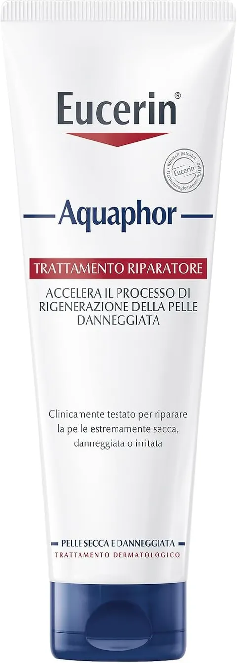 Eucerin Aquaphor Trattamento Riparatore 220 ml, Crema idratante corpo e viso per favorire