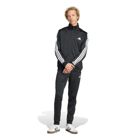 adidas Uomo Sportswear Basic 3 Stripes Tricot Track Suit, Black, S
