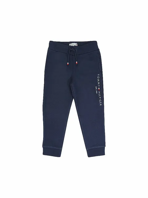 Tommy Hilfiger Bambini Unisex Pantaloni da Jogging Essential Sweatpants Cotone Bio, Blu