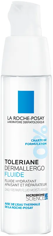 La Roche-Posay Toleriane Dermallergo, Fluido Viso e Occhi Lenitivo, Adatto a Pelli