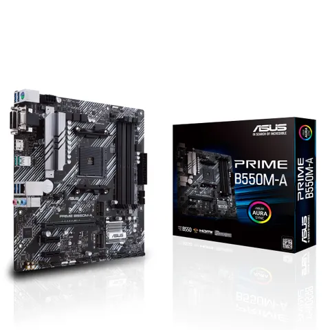 ASUS Prime B550M-A, Scheda Madre AMD mATX, Slot DDR4, Nera