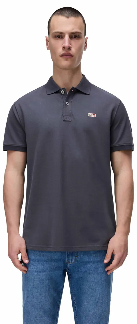 Napapijri Eruggy Polo Manica Corta Grigio Scuro