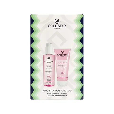 Collistar Cofanetto Regalo Detersione Delicata, Olio Struccante 150ml + Gel Scrub Viso