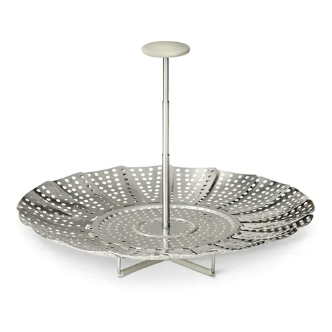 Amazon Basics Cestello Estensibile per Cottura a Vapore, Estensibile da 14cm a 23,5cm, in