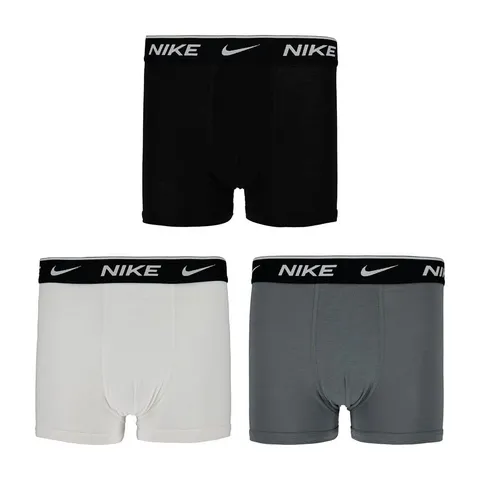 Nike E Day Cotone Stretch 3 Boxer per Bambino Black/White 13/15 Anni