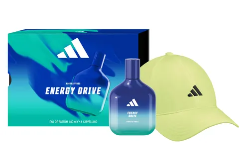 adidas, Cofanetto Regalo Vibes Energy Drive, Eau de Parfum 100 ml e Cappellino adidas