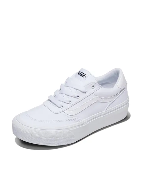 Vans Brooklyn LS Platform, Scarpe da Ginnastica Donna, White And White, 41 EU