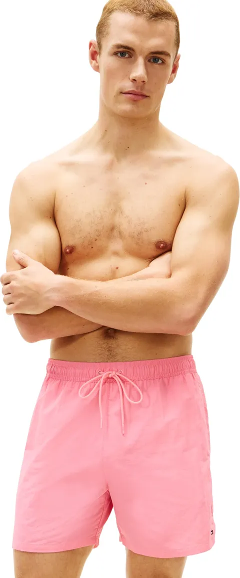 Tommy Hilfiger Uomo Pantaloncino da Bagno Medium Drawstring con Logo, Rosa (Doll Pink), M