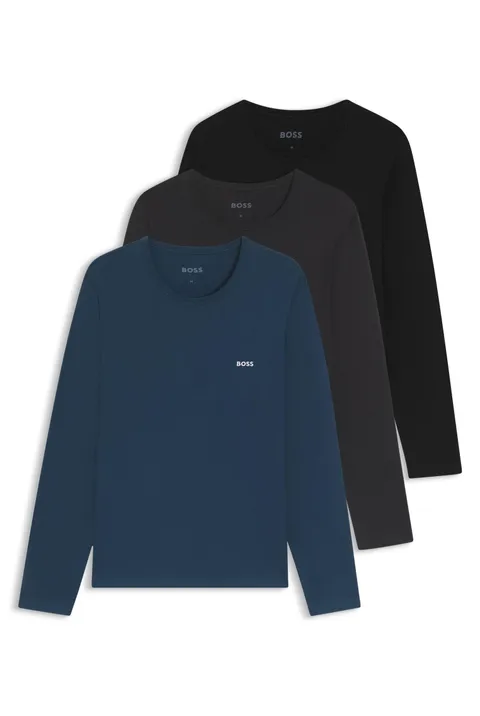 BOSS Lsshirtrn 3p Classic 10243514 Underw_Maglia a Maniche Lunghe, Open Miscellaneous
