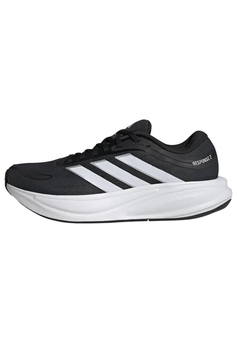 adidas Uomo Response 2 Running Shoes, Core Black/Ftwr White/Matte Silver, 48 EU