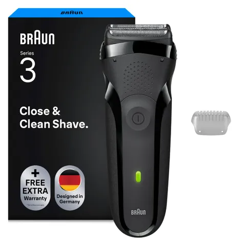 Braun Rasoio elettrico da uomo, serie 3, 300s, grigio