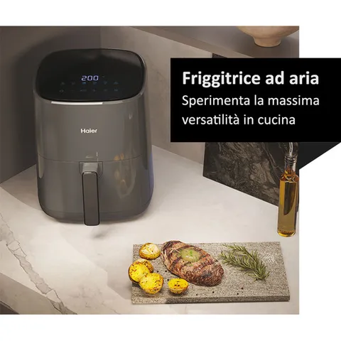 Haier Friggitrice ad aria I-Master, 6 in 1 con display touch, cuoci, arrostisci, griglia