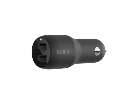 Belkin Doppio caricabatteria da auto USB da 24 W (Caricabatteria da auto Boost Charge con