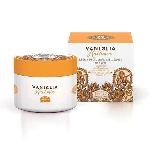 Helan, Vaniglia Kashmir, Crema Corpo Idratante Pelle Secca, Effetto Vellutante, con Olii