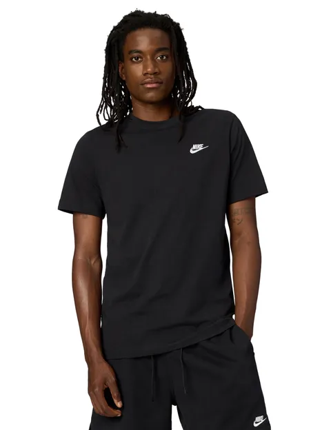 Nike M Nsw Club Tee Maglietta, Black White, M Uomo