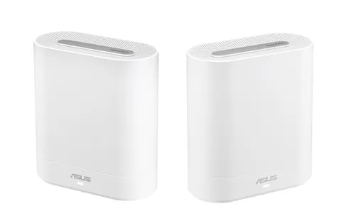 ASUS ExpertWiFi EBM68 Sistema Tri-Band WIFI 6 Mesh, Business, Supporta fino a 5 SSIDs, Guest Portal, 2.5 Gbps, Sicurezza Network Enterprise, ExpertWiFi app, Bianco, confezione da 2 pezzi