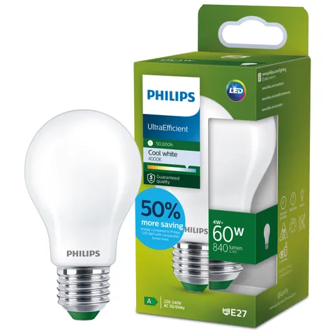 Philips LED lampadina goccia E27 60W bianca fredda
