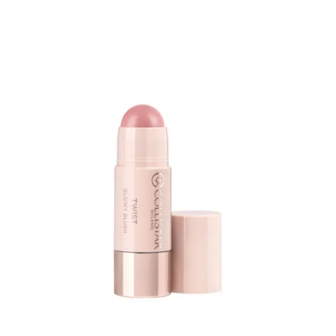 Collistar Twist Glowy Blush Stick Viso Occhi Labbra, Blush in Stick Cremoso 3-in-1 con