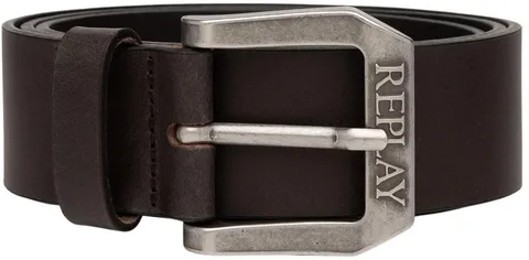 Replay Cintura da uomo in pelle, marrone (Black Brown 128), 100 cm