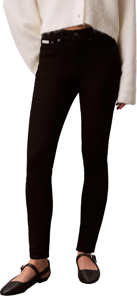 Calvin Klein Donna Jeans Skinny Classic Black Vita Media, Nero (CK Classic Black), 24W/32L