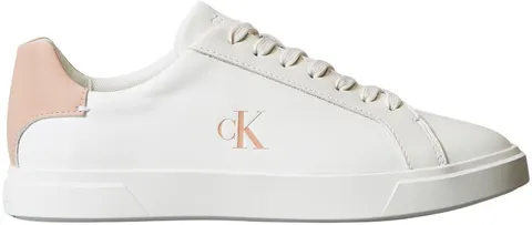 Calvin Klein Donna Sneakers con Suola Preformata in Pelle, Bianco (Lily White/Tuscany), 36