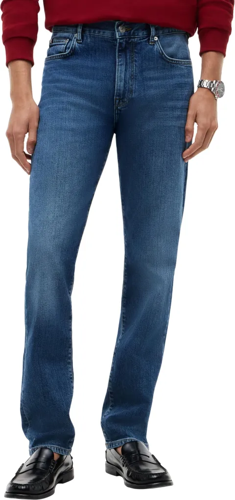 Tommy Hilfiger Denton Blu Cobalto Sottile Dritto MW0MW42317 Dritto, Denim, 28W/34L